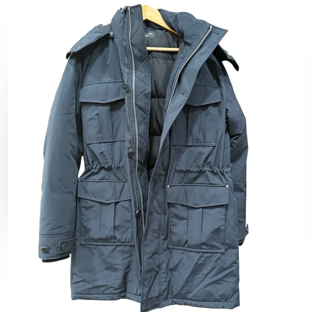 The Kooples Navy Parka Jacket | Unisex Men's Size Medium MSRP‎ 610$